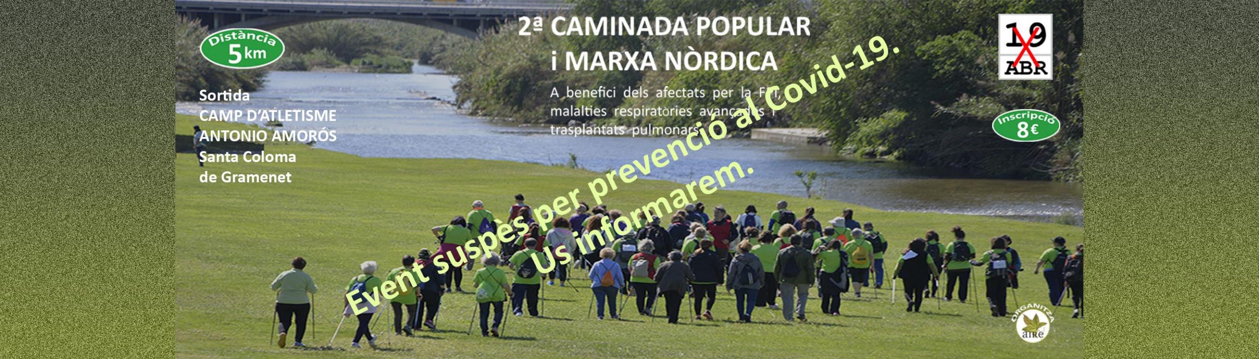 Suspendida la caminata popular