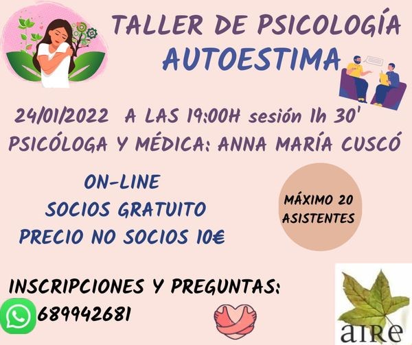 TALLER DE PSICOLOGÍA – AUTOESTIMA