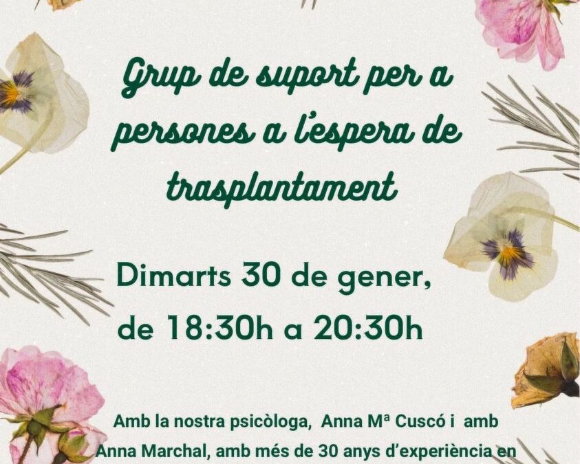 REUNIÓN MENSUAL GRUPO DE APOYO  – NUEVAS INCORPORACIONES