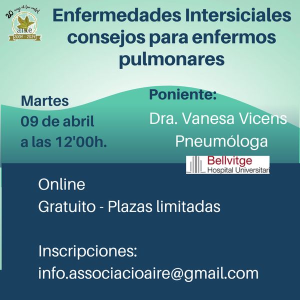 MONOGRÁFICOS DE AIRE – ENFERMEDADES INTERSICIALES/CONSEJOS PARA ENFERMOS PULMONARES