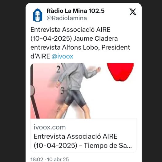 ALFONS LOBO PRESIDENT D’ASSOCIACIO AIRE – ENTREVISTA RADIO LA MINA