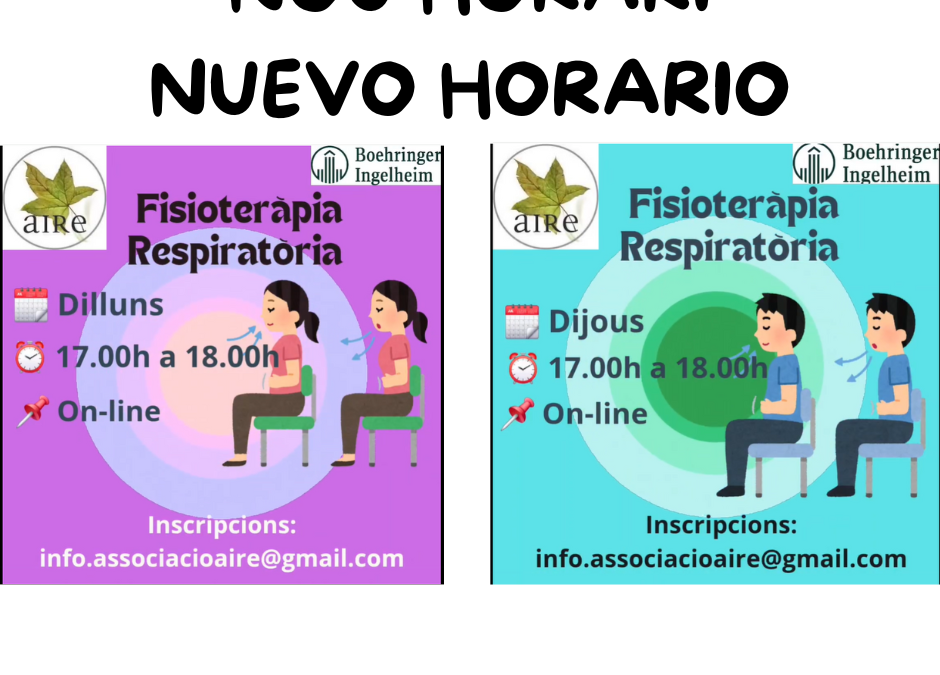 NUEVO HORARIO – FISIOTERAPIA RESPIRATORIA