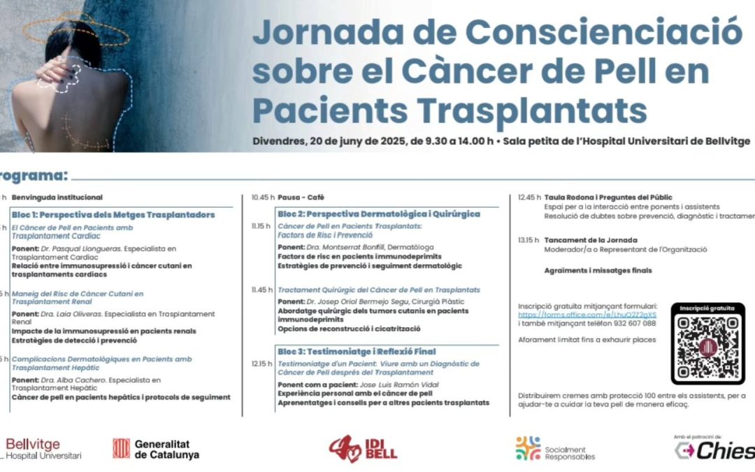 HOSPITAL DE BELLVITGE – Jornada de conscienciació sobre cáncer de pell en pacients trasplantats