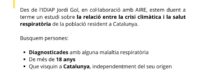 La teva experiència pot ajudar a millorar la salut respiratòria!